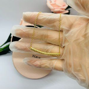 TOUS Gold Straight Necklace in 18kt yellow gold45cm